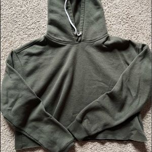 Target cropped army green sweatshirt